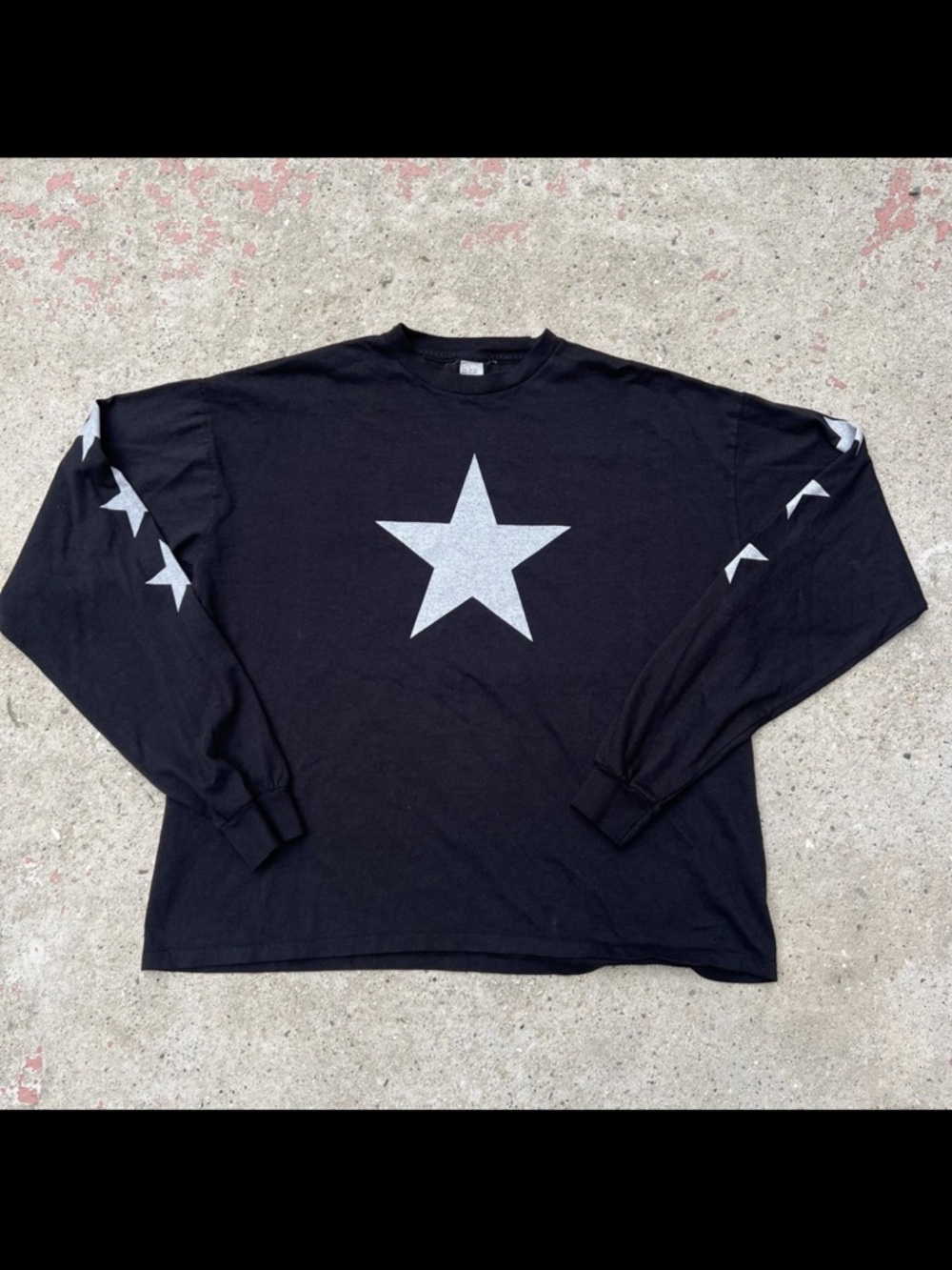 YE Kanye West Live At SoFi Stadium Black Star Long Sleeve T-Shirt 2 Large Tour